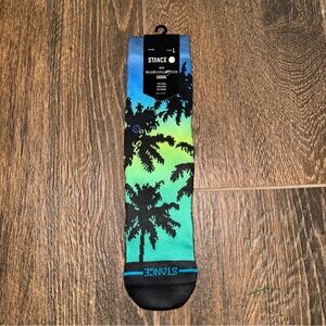 Stance Blue and Green Palm Tree Socks